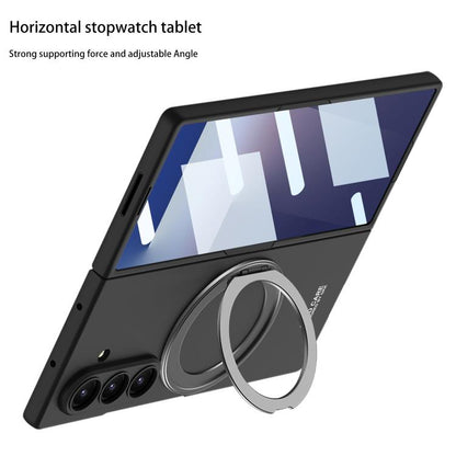 For Samsung Galaxy Z Fold7 5G GKK Integrated Ultra-thin Full Cover Magnetic Phone Case with Rotating Bracket(Silver) - Galaxy Z Fold7 5G Cases by GKK | Online Shopping UK | buy2fix