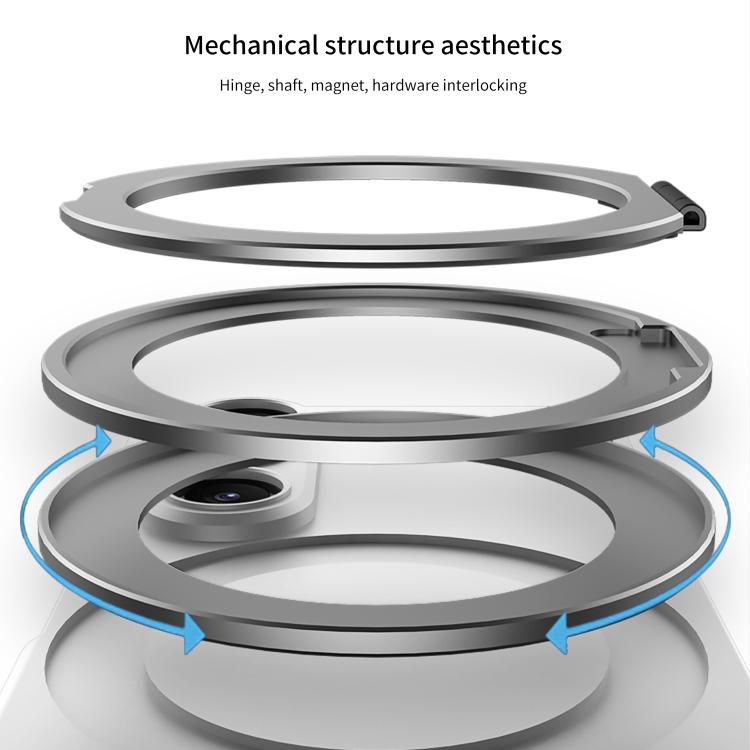 For Samsung Galaxy Z Fold7 5G GKK Integrated Ultra-thin Full Cover Magnetic Phone Case with Rotating Bracket(Black) - Galaxy Z Fold7 5G Cases by GKK | Online Shopping UK | buy2fix