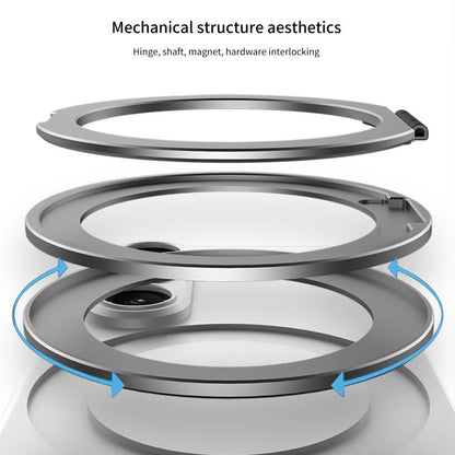 For Samsung Galaxy Z Fold7 5G GKK Integrated Ultra-thin Full Cover Magnetic Phone Case with Rotating Bracket(Black) - Galaxy Z Fold7 5G Cases by GKK | Online Shopping UK | buy2fix