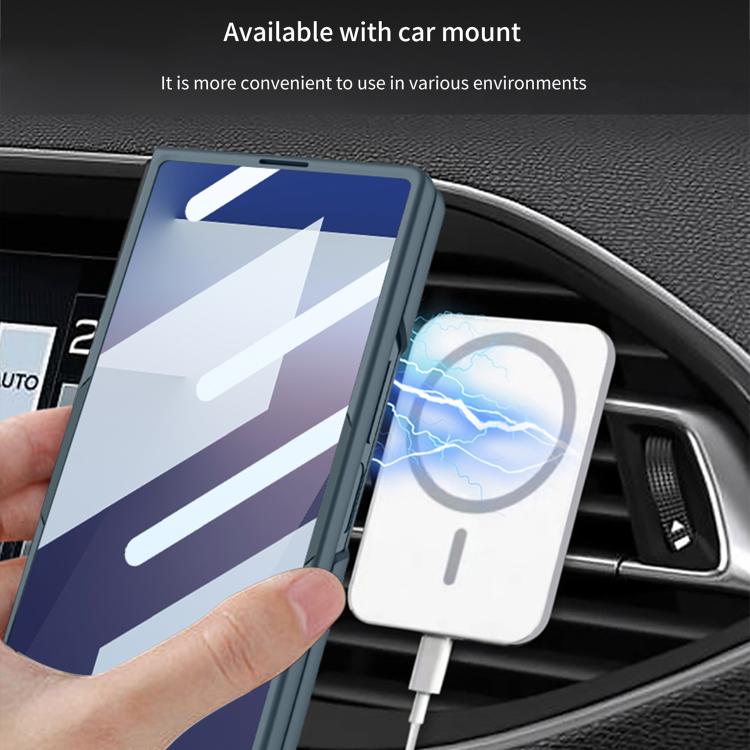 For Samsung Galaxy Z Fold7 5G GKK Integrated Ultra-thin Full Cover Magnetic Phone Case with Rotating Bracket(Titanium Grey) - Galaxy Z Fold7 5G Cases by GKK | Online Shopping UK | buy2fix