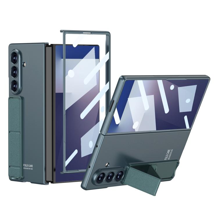 For Samsung Galaxy Z Fold7 5G GKK Integrated Ultra-thin Full Cover Phone Case with Bracket(Green) - Galaxy Z Fold7 5G Cases by GKK | Online Shopping UK | buy2fix