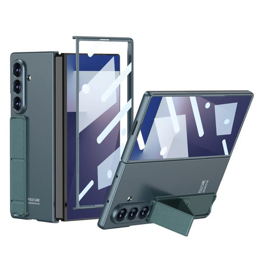 For Samsung Galaxy Z Fold7 5G GKK Integrated Ultra-thin Full Cover Phone Case with Bracket(Green) - Galaxy Z Fold7 5G Cases by GKK | Online Shopping UK | buy2fix