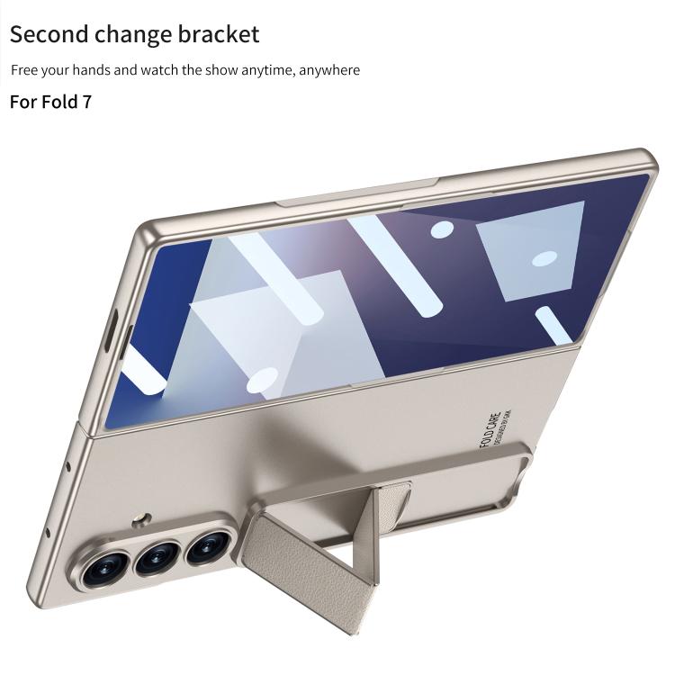 For Samsung Galaxy Z Fold7 5G GKK Integrated Ultra-thin Full Cover Phone Case with Bracket(Grey) - Galaxy Z Fold7 5G Cases by GKK | Online Shopping UK | buy2fix