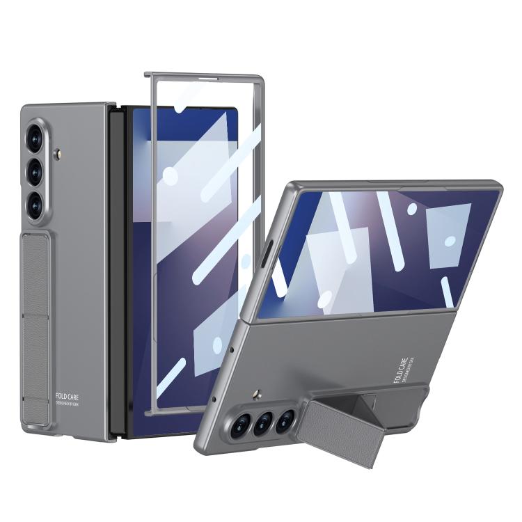 For Samsung Galaxy Z Fold7 5G GKK Integrated Ultra-thin Full Cover Phone Case with Bracket(Grey) - Galaxy Z Fold7 5G Cases by GKK | Online Shopping UK | buy2fix