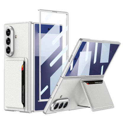 For Samsung Galaxy Z Fold7 5G GKK Integrated Ultra-thin Leather Phone Case with Card Slots(Silver) - Galaxy Z Fold7 5G Cases by GKK | Online Shopping UK | buy2fix