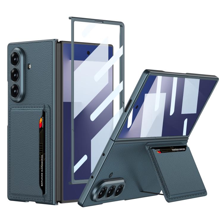 For Samsung Galaxy Z Fold7 5G GKK Integrated Ultra-thin Leather Phone Case with Card Slots(Green) - Galaxy Z Fold7 5G Cases by GKK | Online Shopping UK | buy2fix