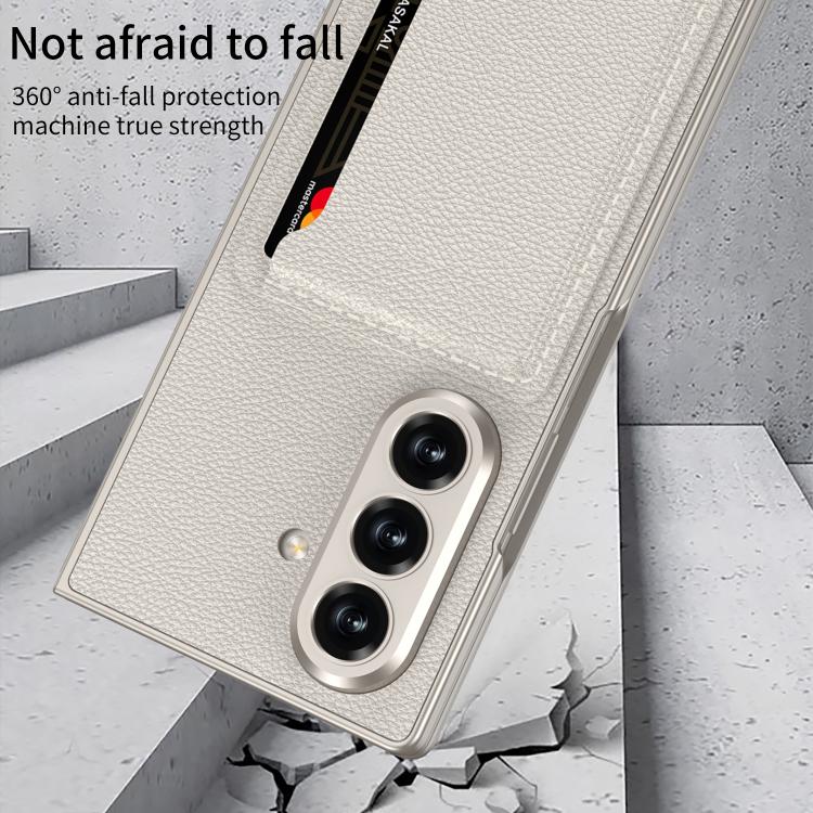 For Samsung Galaxy Z Fold7 5G GKK Integrated Ultra-thin Leather Phone Case with Card Slots(Grey) - Galaxy Z Fold7 5G Cases by GKK | Online Shopping UK | buy2fix