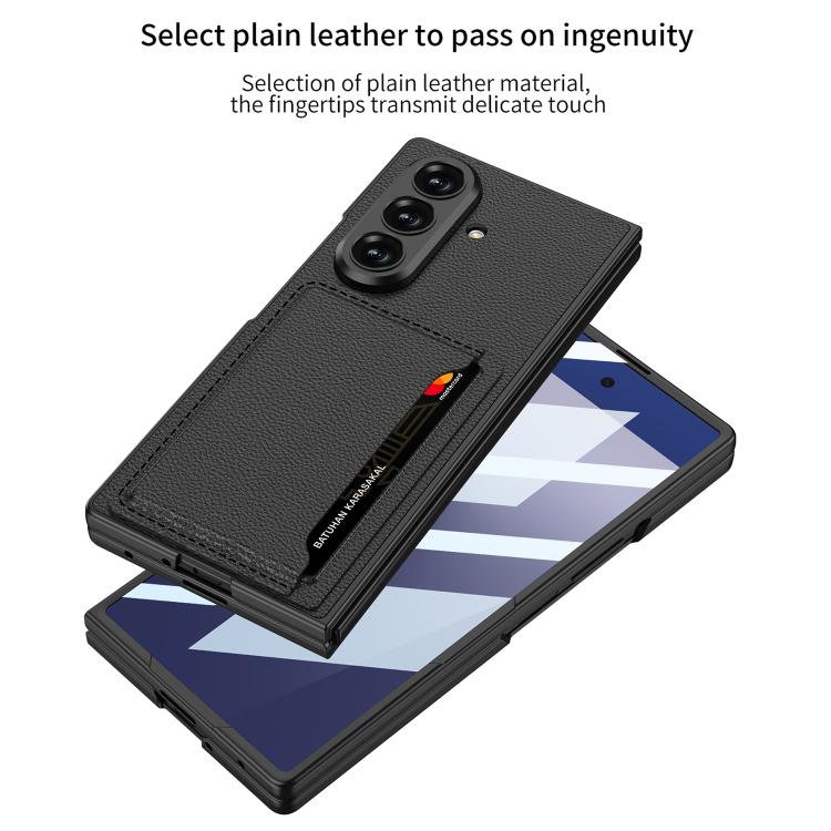 For Samsung Galaxy Z Fold7 5G GKK Integrated Ultra-thin Leather Phone Case with Card Slots(Carbon Fiber) - Galaxy Z Fold7 5G Cases by GKK | Online Shopping UK | buy2fix