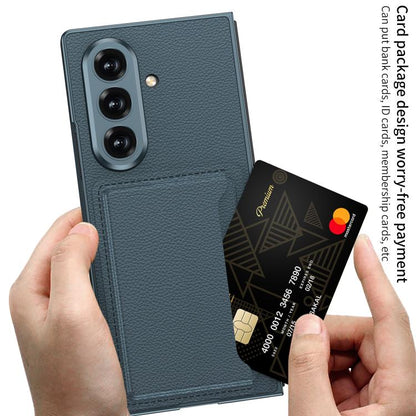 For Samsung Galaxy Z Fold7 5G GKK Integrated Ultra-thin Leather Phone Case with Card Slots(Silver) - Galaxy Z Fold7 5G Cases by GKK | Online Shopping UK | buy2fix