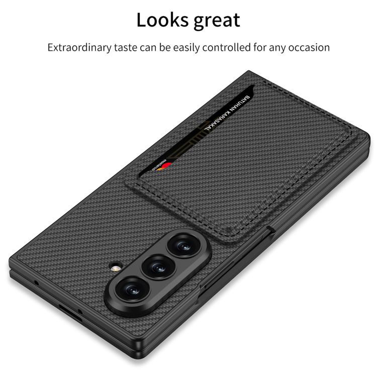 For Samsung Galaxy Z Fold7 5G GKK Integrated Ultra-thin Leather Phone Case with Card Slots(Black) - Galaxy Z Fold7 5G Cases by GKK | Online Shopping UK | buy2fix