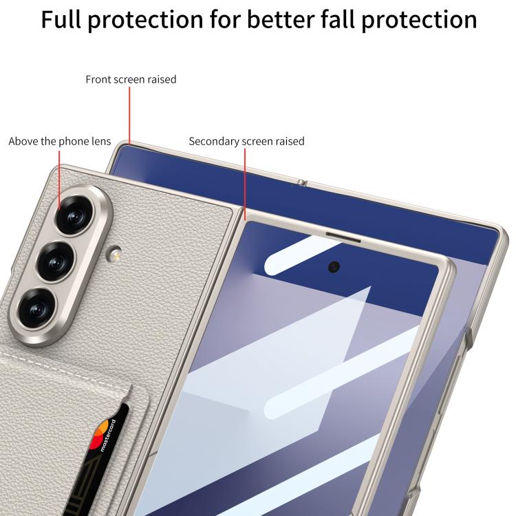 For Samsung Galaxy Z Fold7 5G GKK Integrated Ultra-thin Leather Phone Case with Card Slots(Carbon Fiber) - Galaxy Z Fold7 5G Cases by GKK | Online Shopping UK | buy2fix