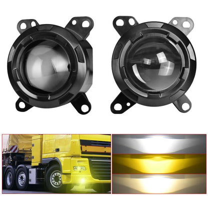 T14 2pcs/Pack 55W 3 inch High Power Dual Lens Fog Light Left and Right Mount Holder Style, For DAF Trucks - Fog / Driving Lights by buy2fix | Online Shopping UK | buy2fix