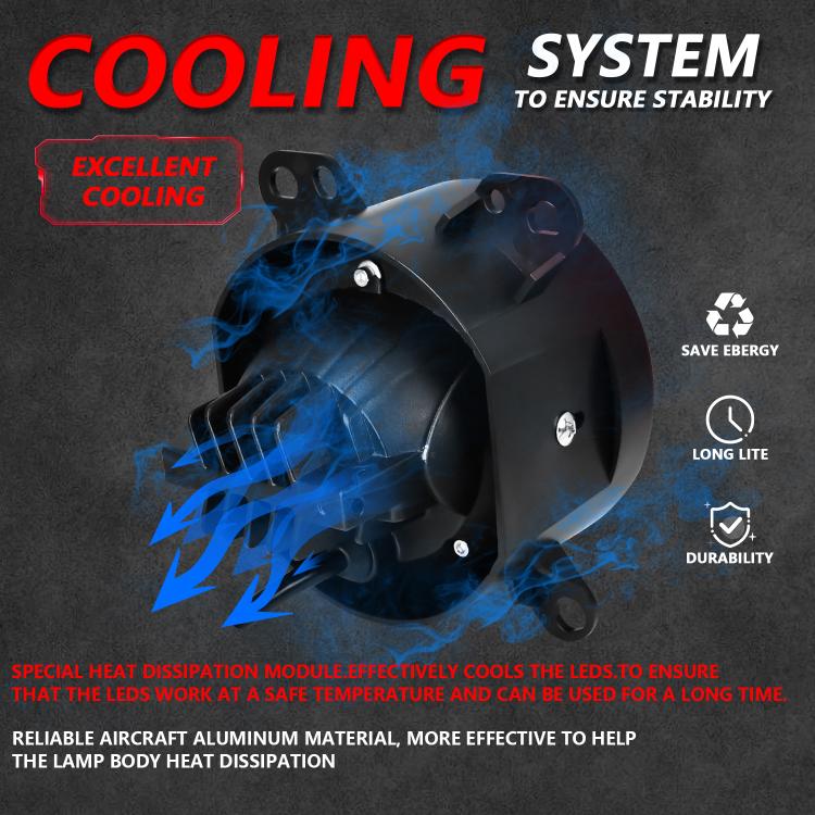 T14 2pcs/Pack 55W 3 inch High Power Dual Lens Fog Light Left and Right Mount Holder Style, For DAF Trucks - Fog / Driving Lights by buy2fix | Online Shopping UK | buy2fix