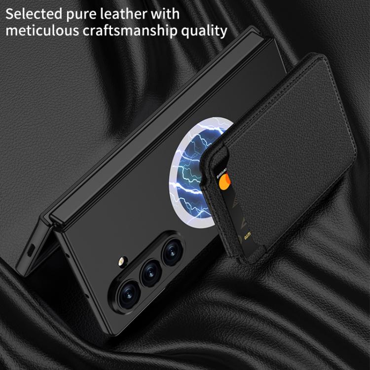 For Samsung Galaxy Z Fold7 5G GKK Integrated Magnetic Folding Card Bag Phone Case(Grey) - Galaxy Z Fold7 5G Cases by GKK | Online Shopping UK | buy2fix