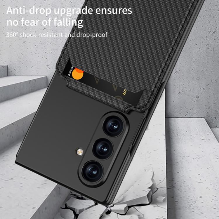 For Samsung Galaxy Z Fold7 5G GKK Integrated Magnetic Folding Card Bag Phone Case(Grey) - Galaxy Z Fold7 5G Cases by GKK | Online Shopping UK | buy2fix