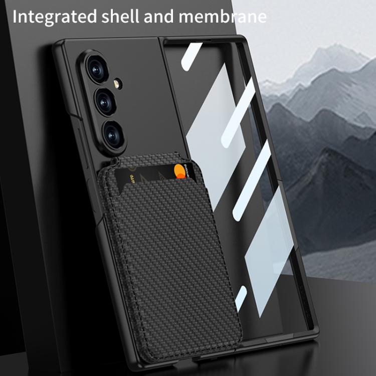 For Samsung Galaxy Z Fold7 5G GKK Integrated Magnetic Folding Card Bag Phone Case(Black) - Galaxy Z Fold7 5G Cases by GKK | Online Shopping UK | buy2fix