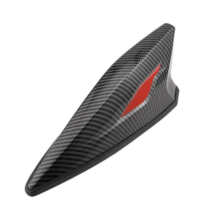 Car Shark Fin Radio Aerials Antenna, with Signal Reception(Carbon Fiber Black Red) - Aerials by buy2fix | Online Shopping UK | buy2fix