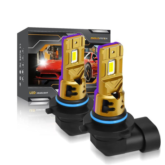 9005 2pcs/Pack 35W 3000LM 6500K IP68 Waterproof Car LED Headlight Bulb(Gold) - LED Headlamps by buy2fix | Online Shopping UK | buy2fix