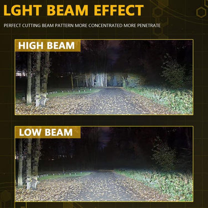 H7 2pcs/Pack 35W 3000LM 6500K IP68 Waterproof Car LED Headlight Bulb(Gold) - LED Headlamps by buy2fix | Online Shopping UK | buy2fix