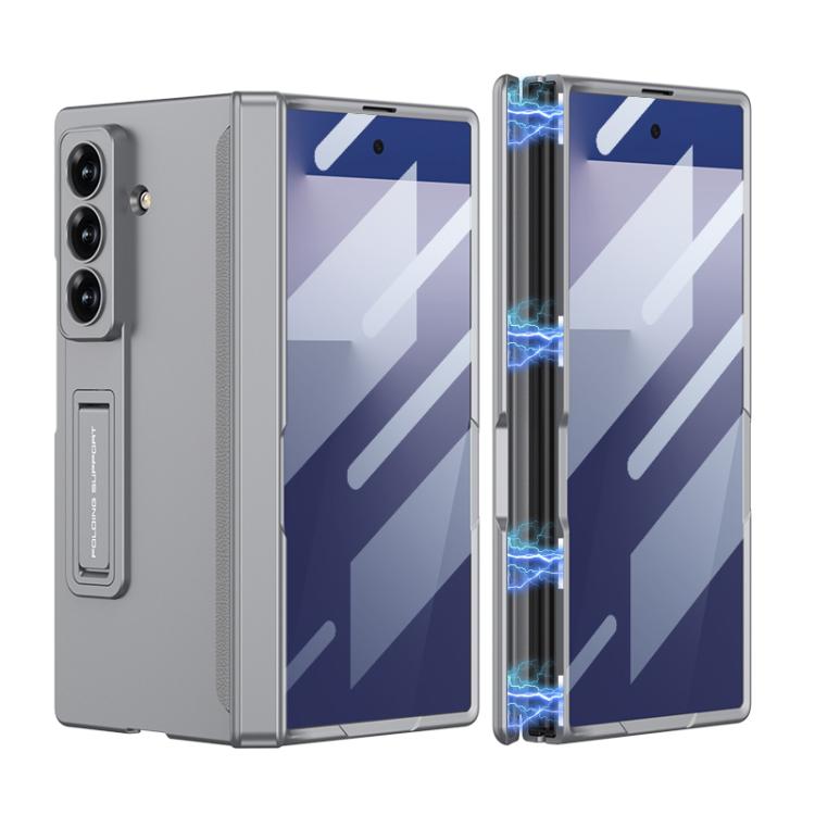 For Samsung Galaxy Z Fold7 5G GKK Integrated HD Film Magnetic Folding Full Cover Phone Case(Grey) - Galaxy Z Fold7 5G Cases by GKK | Online Shopping UK | buy2fix