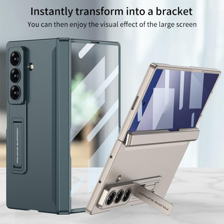 For Samsung Galaxy Z Fold7 5G GKK Integrated HD Film Magnetic Folding Full Cover Phone Case(Wine Red) - Galaxy Z Fold7 5G Cases by GKK | Online Shopping UK | buy2fix