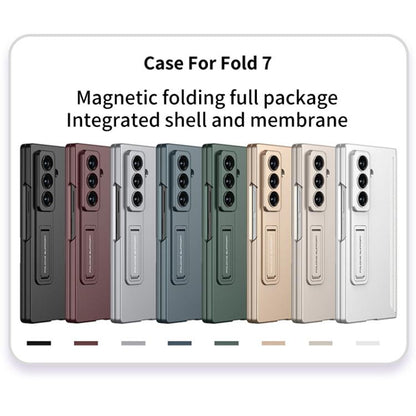 For Samsung Galaxy Z Fold7 5G GKK Integrated HD Film Magnetic Folding Full Cover Phone Case(Night Green) - Galaxy Z Fold7 5G Cases by GKK | Online Shopping UK | buy2fix