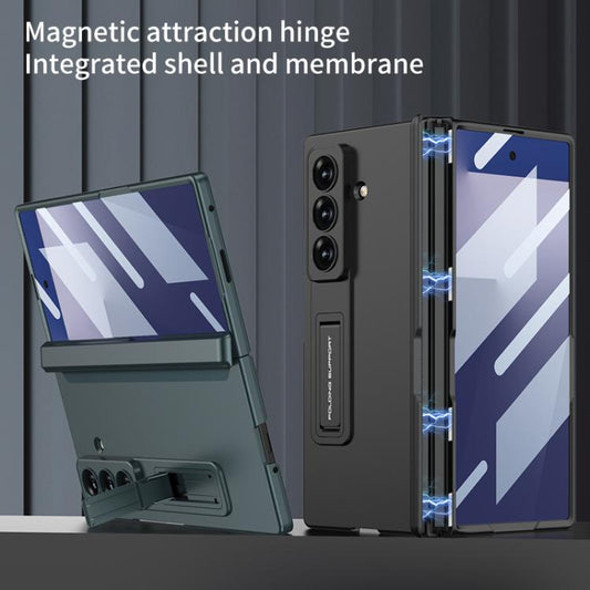 For Samsung Galaxy Z Fold7 5G GKK Integrated HD Film Magnetic Folding Full Cover Phone Case(Silver) - Galaxy Z Fold7 5G Cases by GKK | Online Shopping UK | buy2fix