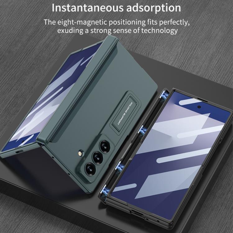 For Samsung Galaxy Z Fold7 5G GKK Integrated HD Film Magnetic Folding Full Cover Phone Case(Titanium Grey) - Galaxy Z Fold7 5G Cases by GKK | Online Shopping UK | buy2fix