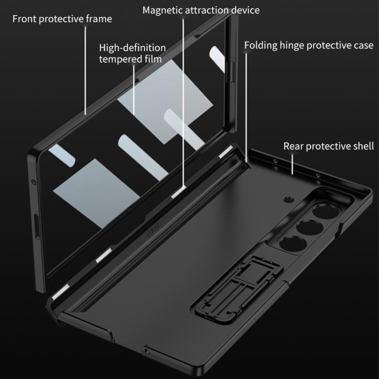 For Samsung Galaxy Z Fold7 5G GKK Integrated HD Film Magnetic Folding Full Cover Phone Case(Night Green) - Galaxy Z Fold7 5G Cases by GKK | Online Shopping UK | buy2fix