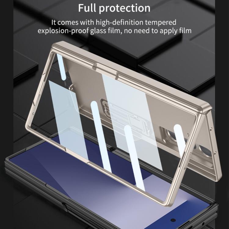 For Samsung Galaxy Z Fold7 5G GKK Integrated HD Film Magnetic Folding Full Cover Phone Case(Wine Red) - Galaxy Z Fold7 5G Cases by GKK | Online Shopping UK | buy2fix