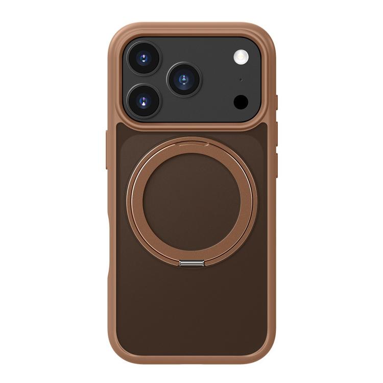 For iPhone 17 Pro Max Kalebol Frosted MagSafe Holder Acrylic Hybrid TPU Phone Case(Desert Gold) - iPhone 17 Pro Max Cases by Kalebol | Online Shopping UK | buy2fix