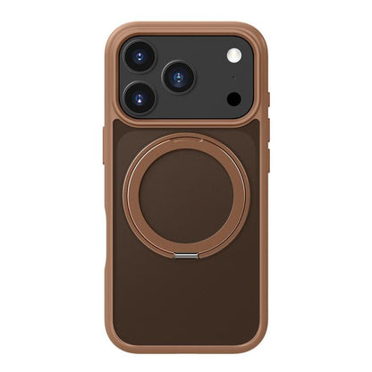 For iPhone 17 Pro Max Kalebol Frosted MagSafe Holder Acrylic Hybrid TPU Phone Case(Desert Gold) - iPhone 17 Pro Max Cases by Kalebol | Online Shopping UK | buy2fix