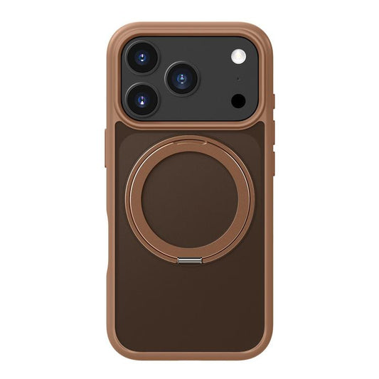 For iPhone 17 Pro Max Kalebol Frosted MagSafe Holder Acrylic Hybrid TPU Phone Case(Desert Gold) - iPhone 17 Pro Max Cases by Kalebol | Online Shopping UK | buy2fix