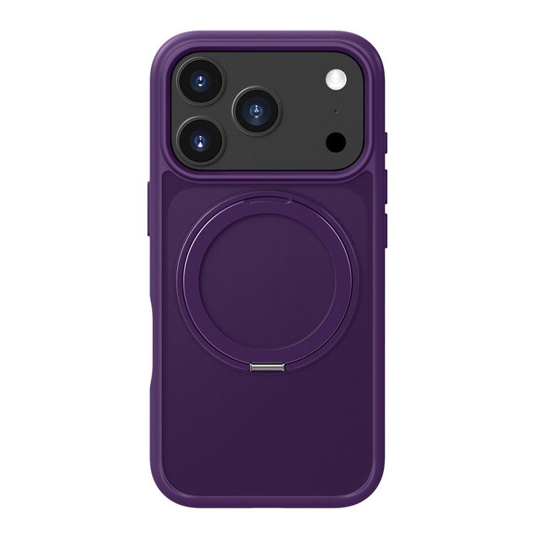 For iPhone 17 Pro Max Kalebol Frosted MagSafe Holder Acrylic Hybrid TPU Phone Case(Purple) - iPhone 17 Pro Max Cases by Kalebol | Online Shopping UK | buy2fix