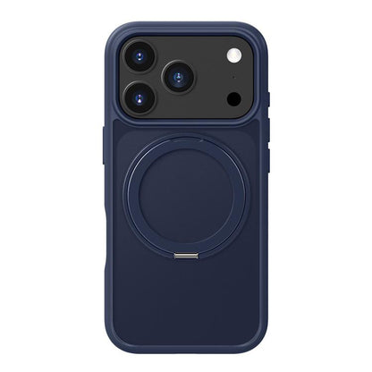 For iPhone 17 Pro Kalebol Frosted MagSafe Holder Acrylic Hybrid TPU Phone Case(Navy Blue) - iPhone 17 Pro Cases by Kalebol | Online Shopping UK | buy2fix