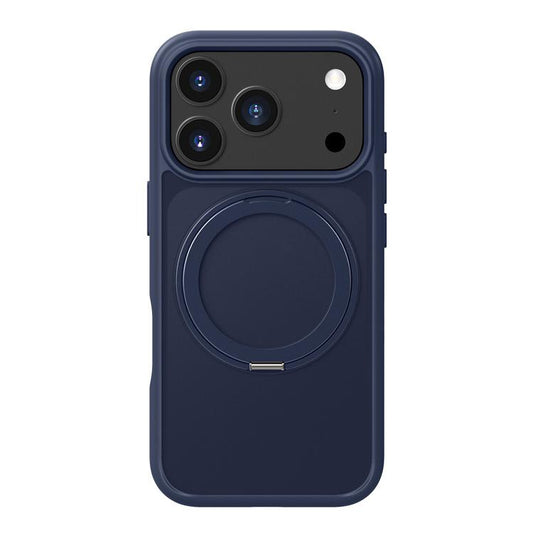 For iPhone 17 Pro Kalebol Frosted MagSafe Holder Acrylic Hybrid TPU Phone Case(Navy Blue) - iPhone 17 Pro Cases by Kalebol | Online Shopping UK | buy2fix