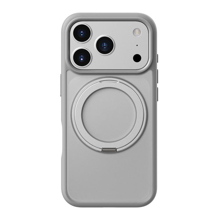 For iPhone 17 Pro Kalebol Frosted MagSafe Holder Acrylic Hybrid TPU Phone Case(Cobble Grey) - iPhone 17 Pro Cases by Kalebol | Online Shopping UK | buy2fix