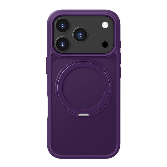 For iPhone 17 Pro Kalebol Frosted MagSafe Holder Acrylic Hybrid TPU Phone Case(Purple) - iPhone 17 Pro Cases by Kalebol | Online Shopping UK | buy2fix