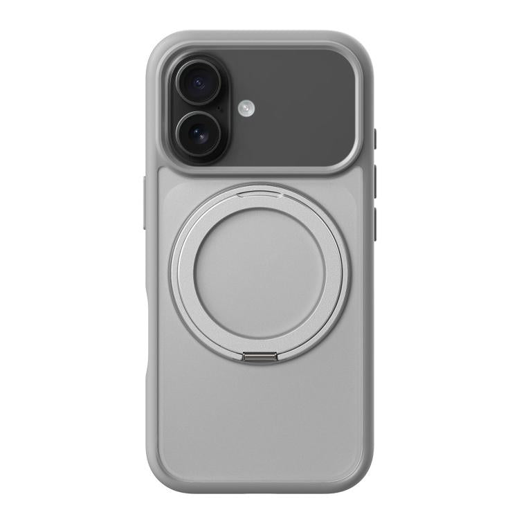 For iPhone 17 Kalebol Frosted MagSafe Holder Acrylic Hybrid TPU Phone Case(Cobble Grey) - iPhone 17 Cases by Kalebol | Online Shopping UK | buy2fix
