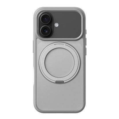 For iPhone 17 Kalebol Frosted MagSafe Holder Acrylic Hybrid TPU Phone Case(Cobble Grey) - iPhone 17 Cases by Kalebol | Online Shopping UK | buy2fix