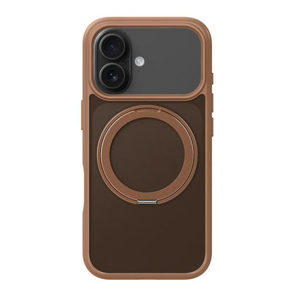 For iPhone 17 Kalebol Frosted MagSafe Holder Acrylic Hybrid TPU Phone Case(Desert Gold) - iPhone 17 Cases by Kalebol | Online Shopping UK | buy2fix