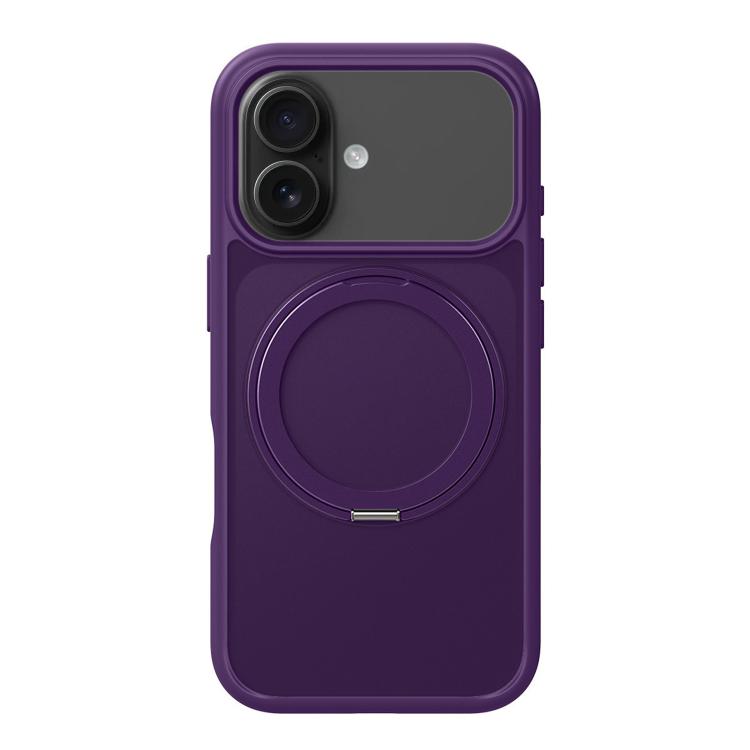 For iPhone 17 Kalebol Frosted MagSafe Holder Acrylic Hybrid TPU Phone Case(Purple) - iPhone 17 Cases by Kalebol | Online Shopping UK | buy2fix