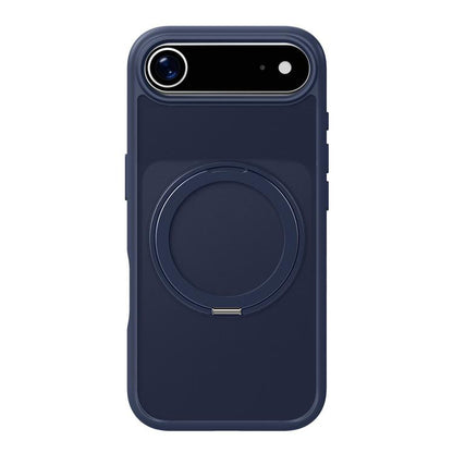 For iPhone Air Kalebol Frosted MagSafe Holder Acrylic Hybrid TPU Phone Case(Navy Blue) - iPhone Air Cases by Kalebol | Online Shopping UK | buy2fix