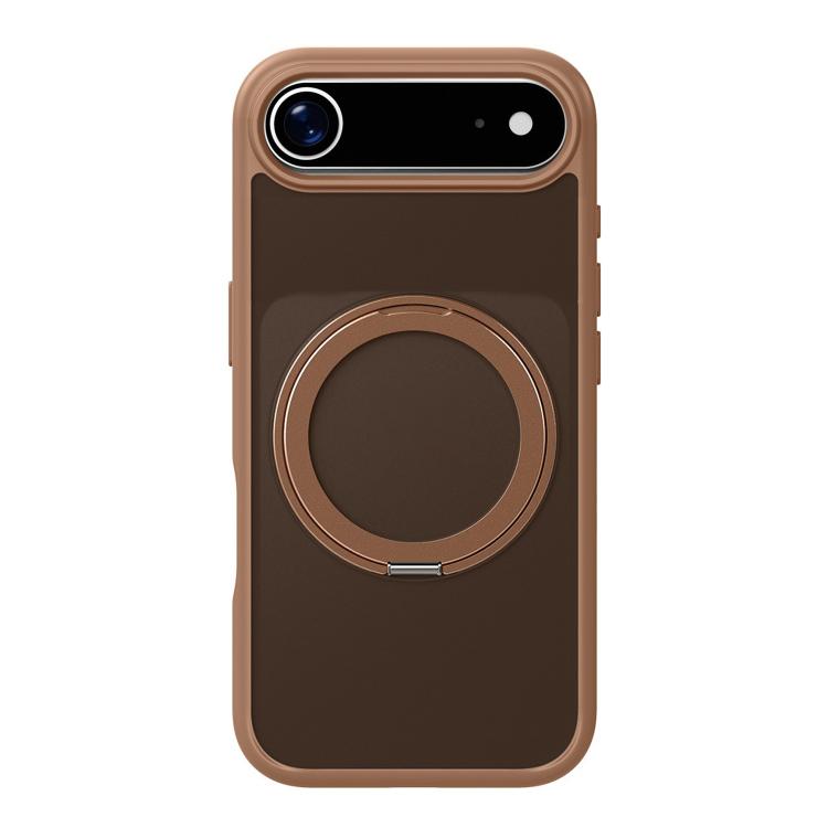 For iPhone 17 Air Kalebol Frosted MagSafe Holder Acrylic Hybrid TPU Phone Case(Desert Gold) - iPhone 17 Air Cases by Kalebol | Online Shopping UK | buy2fix