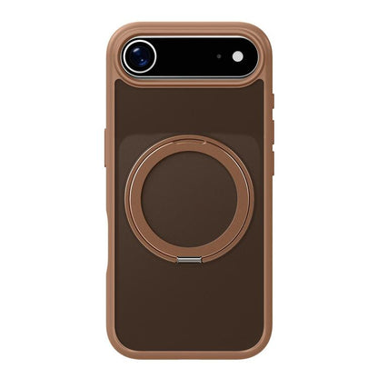 For iPhone 17 Air Kalebol Frosted MagSafe Holder Acrylic Hybrid TPU Phone Case(Desert Gold) - iPhone 17 Air Cases by Kalebol | Online Shopping UK | buy2fix