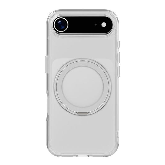 For iPhone Air Kalebol Frosted MagSafe Holder Acrylic Hybrid TPU Phone Case(Transparent) - iPhone Air Cases by Kalebol | Online Shopping UK | buy2fix