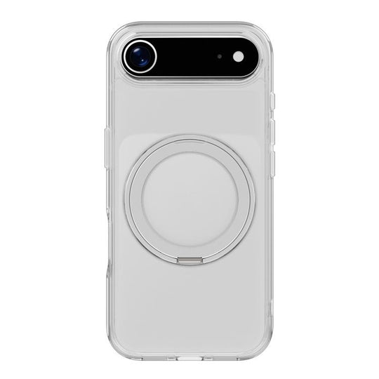 For iPhone Air Kalebol Frosted MagSafe Holder Acrylic Hybrid TPU Phone Case(Transparent)
