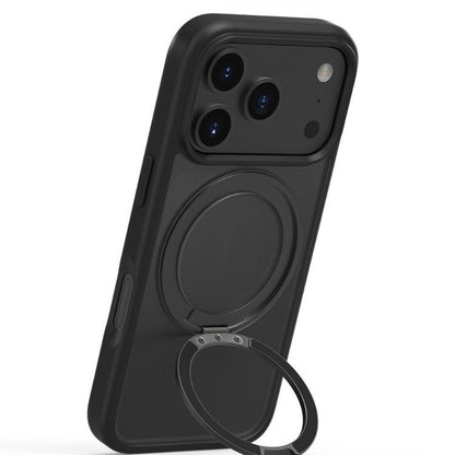 For iPhone Air Kalebol Frosted MagSafe Holder Acrylic Hybrid TPU Phone Case(Black) - iPhone Air Cases by Kalebol | Online Shopping UK | buy2fix