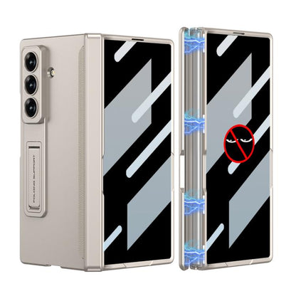 For Samsung Galaxy Z Fold7 5G GKK Integrated Privacy Film Magnetic Folding Full Cover Phone Case(Titanium Grey) - Galaxy Z Fold7 5G Cases by GKK | Online Shopping UK | buy2fix