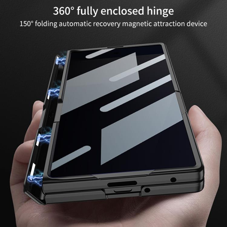 For Samsung Galaxy Z Fold7 5G GKK Integrated Privacy Film Magnetic Folding Full Cover Phone Case(Grey) - Galaxy Z Fold7 5G Cases by GKK | Online Shopping UK | buy2fix